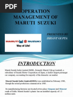 Product Layout of Maruti