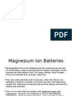 Magnesium Ion Batteries