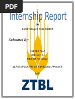 Internship Report On ZTBL by Aneeka Niaz