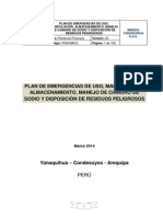 Plan de Emergencia de Uso y Manejo de Cianuro y Disposicion de Residuos Peligrosos