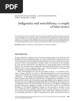 Indigeneity and Autochthony - A Couple of False Twins Quentin Gausset Justin Kenrick and Robert Gibb Soc Anth May 2011-19-2 .P