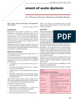 The Management of Acute Dystonic