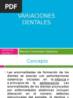 Variaciones Dentales