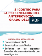 Normas Icontec para La Presentación Del Anteproyecto Grado