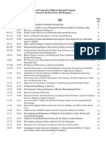 National Cooperative Highway Research Program Projects in The Fiscal Year 2015 Program