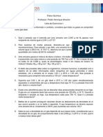 Lista de Exercícios FISICO-QUIMICA