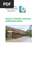 Design of Flexible Retaining Walls (Sheet-Piles) :: Lebanese University. Faculty of Engineering. Department-1