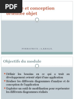 Analyse Et Conception Orientée Objet: Formatrice: A.Khalil