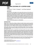 Column Leaching of A Copper Oxide Ore