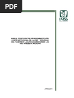 Manual de Integracion y Funcionamiento Del Comite Institucional de Calidad y Seguridad Del Paciente Cicasep