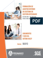 Folleto de Sgs - Auditor - Haccp