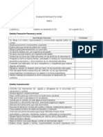 Evaluación Mensual Kinder