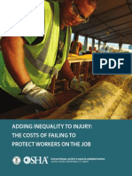 Osha Report: Adding Inequality To Injury: The Cost of Failing To Protect Workers On The Job