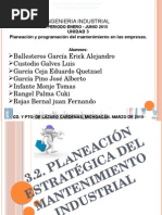 Planeación Estratégica Del Mantenimiento Industrial