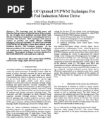 Identification of Optimal SVPWM Technique For MLI Fed Induction Motor Drive