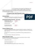 IU Loan Debt Letter (Example)