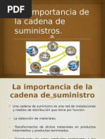 Importancia de La Cadena de Suministros