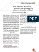 Analyzing The Severity of The Diabetic Retinopathy and Its Preventive Measures by Maintaining Database Using Gui in Matlab