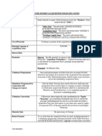 Term Sheet For Ongrid Acquisition Financing Notes