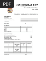 Formato de Liquidacion Por Derecho de Licencia de Construccion