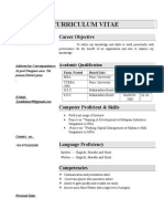 Curriculum Vitae: Jyoti Dukare