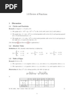 1.0 Review of Functions