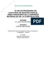 Programa Auditoria Financiera