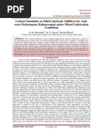 Carbon Nanotubes As Solid Lubricant Additives For Antiwear Performance Enhancement Under Mixed Lubrication Conditions