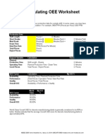 Simple Oee Spreadsheet