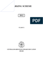 Class X - CBSE Marking Scheme 2012 PDF