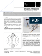 Electricity: Measuring The Field Strength of A Charged Sphere in Front of A Con-Ductive Plate (Image Charge)