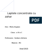 Laptele Concentrat Cu Zahar