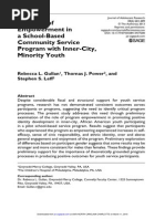 The Role of Empowerment in A School-Based Community Service Program With Inner-City, Minority Youth