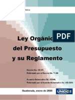 Ley Organica Del Presupuesto y Reglamento