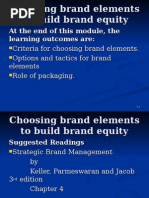 Choosing Brand Elements To Build Brand Equity