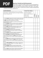 Evolution Unit Objective Checklist