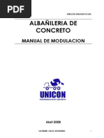 Albañileria Armada Unicon - Modulacion