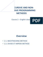 Recursive and Non-Recursive Programming Methods: Course 2 - English Classes