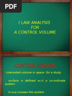 I Law Control Volume