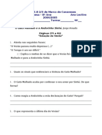 O Gato Malhado e A Andorinha Sinhá: Verão, Outono