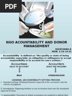 Ngo Acountability and Donor Management: Keerthana.R MSW 2 CD 14-25