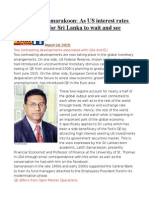 Prof. Lalith Samarakoon As US Interest Rates Rise, No Space For Sri Lanka To Wait and See