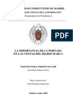 TESIS (Jesús Marrone) : "La Importancia de La Portada en Las Ventas Del Diario Marca"