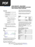 COM-1209ASOFT High-Speed Dvb-S2 BCH Code Decoder & Encoder VHDL Source Code Overview