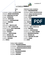 Vocabulario 9 - La Familia (SP) - Key