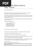 Excel Pivot Tables Step by Step