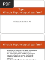 What Is Psychological Warfare