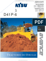 Catalogo Tractores Orugas Cadenas Bulldozer D41e d41p Komatsu PDF