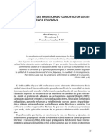 La Formacion Del Profesorado Como Factor Decisivo de La Excelencia Educativa