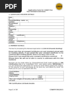 Renewal Form For CSWIP 5 Year Renewal (Overseas) No Logbook